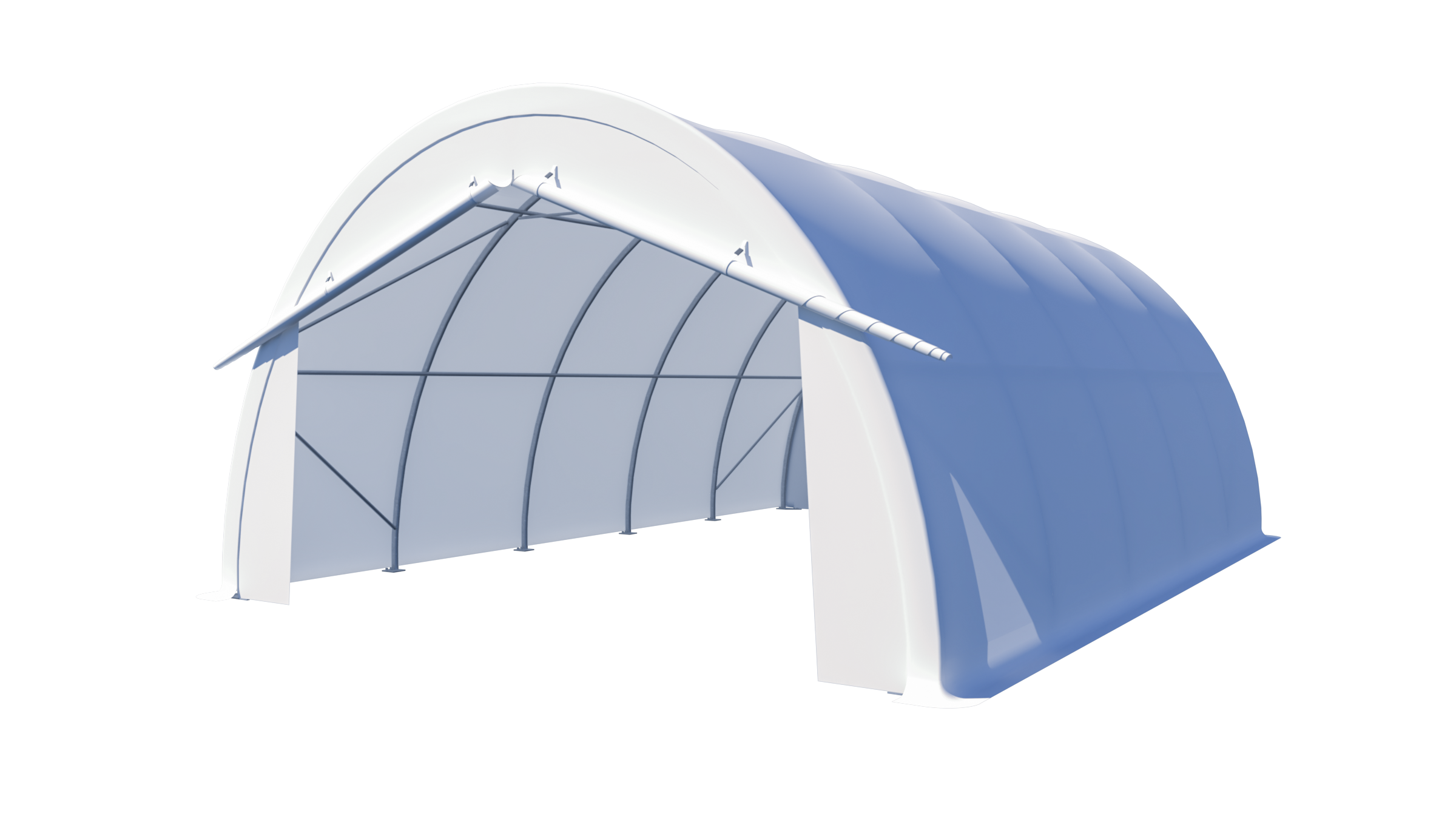 Gold Mountain Single Truss Round Storage Shelter W20'xL30'xH12