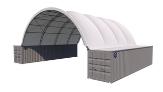 NORDURA Dome Roof Container Shelter 40ft x 40ft x 15ft
