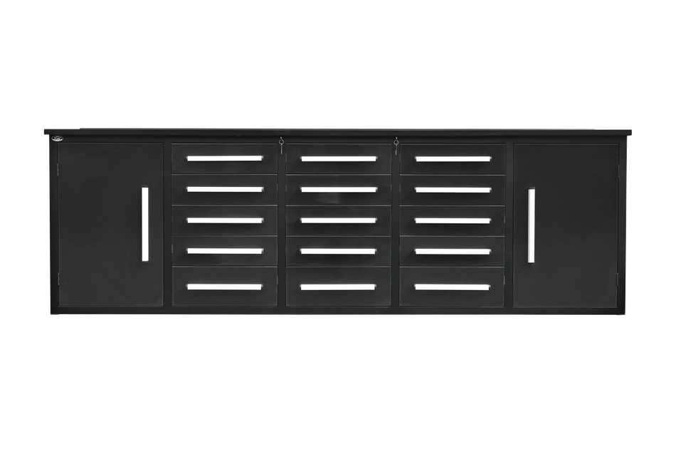 Steelman 10' Garage Cabinet Workbench (15 Drawers & 2 Cabinets)