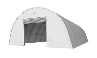 Double Truss Round M Model Storage Shelter W50'xL80'xH25'