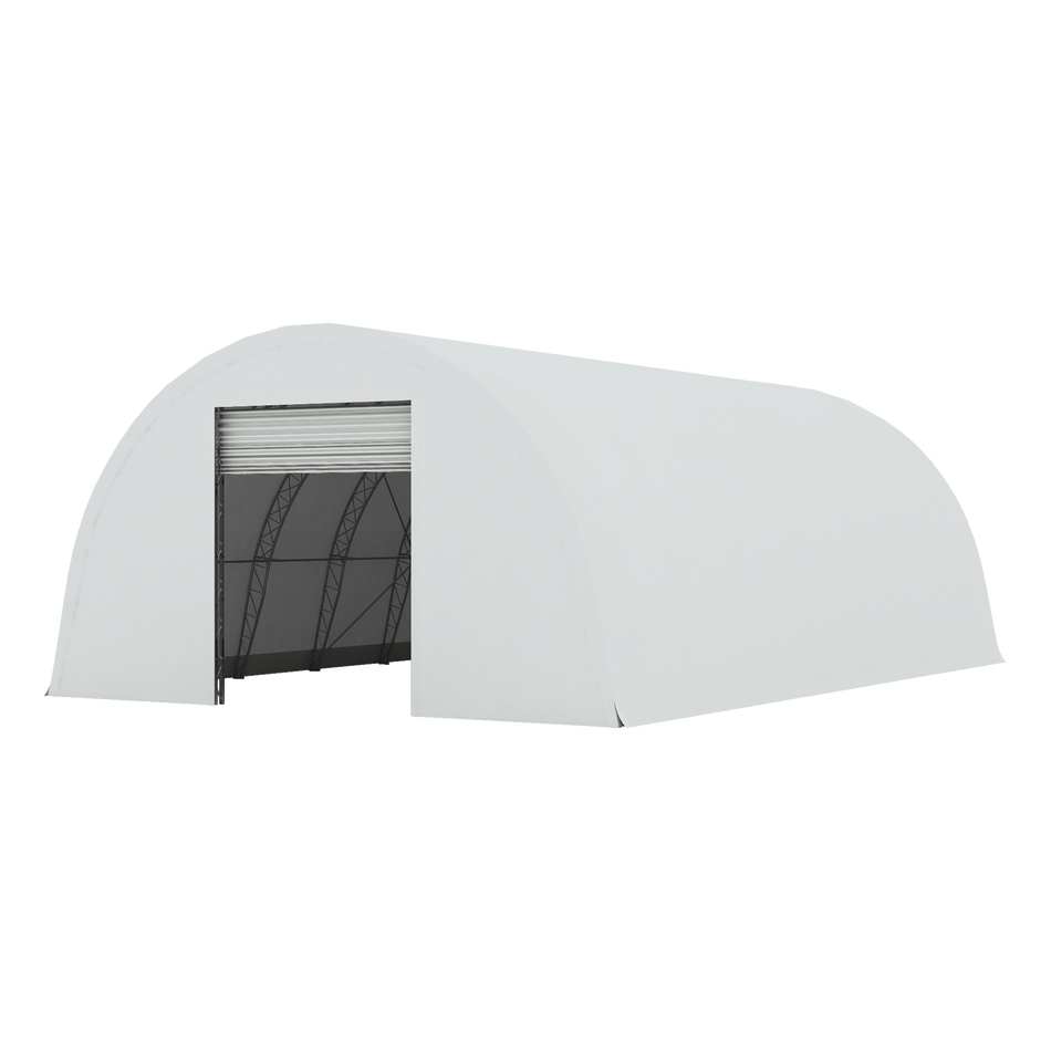 Double Truss Round M Model Storage Shelter W40'xL62'xH22'