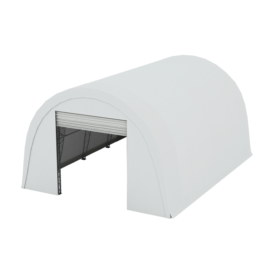 Double Truss Round M Model Storage Shelter W30'xL40'xH20'
