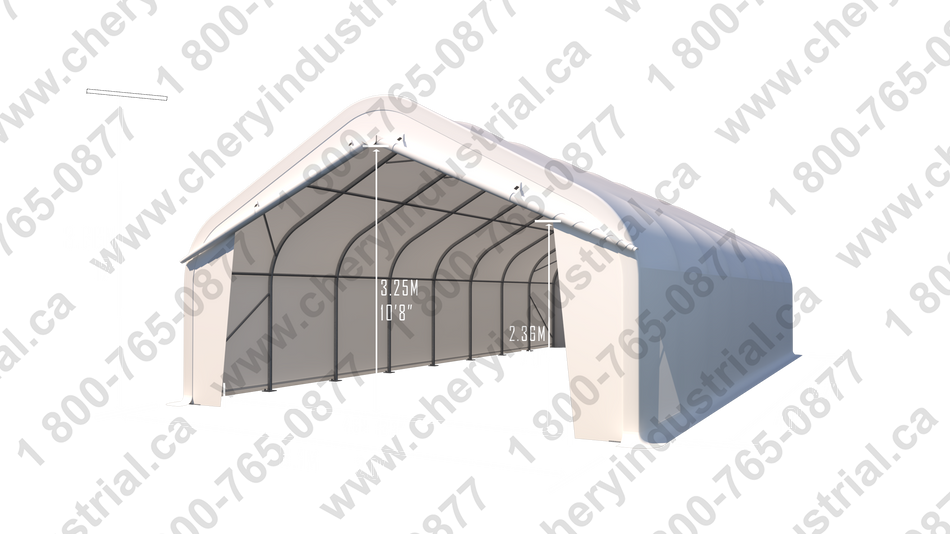 Gold Mountain Single Truss Peak Storage Shelter W20'xL40'xH12'