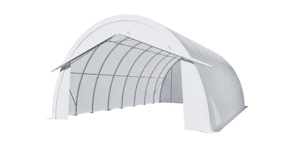 Gold Mountain Single Truss Round Storage Shelter W20'xL40'xH12'