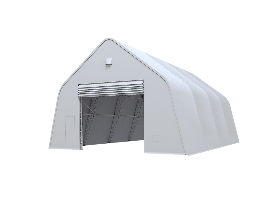 Double Truss Peak M Model Storage Shelter W20'xL40'xH16'