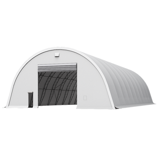Double Truss Round M Model Storage Shelter W50'xL100'xH25'