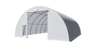 Gold Mountain abri d’entreposage à ferme simple et toit arrondi W30' × L64' × H15' – espacement des arches de 4'