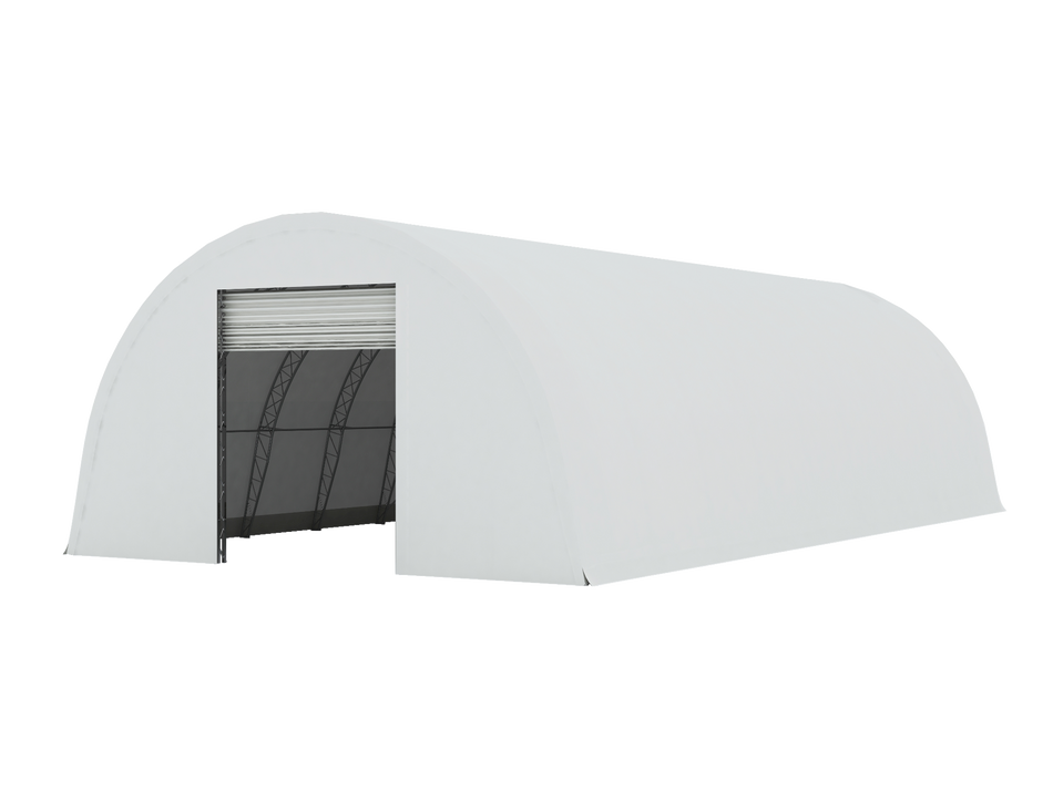 Double Truss Round M Model Storage Shelter W40'xL80'xH22'