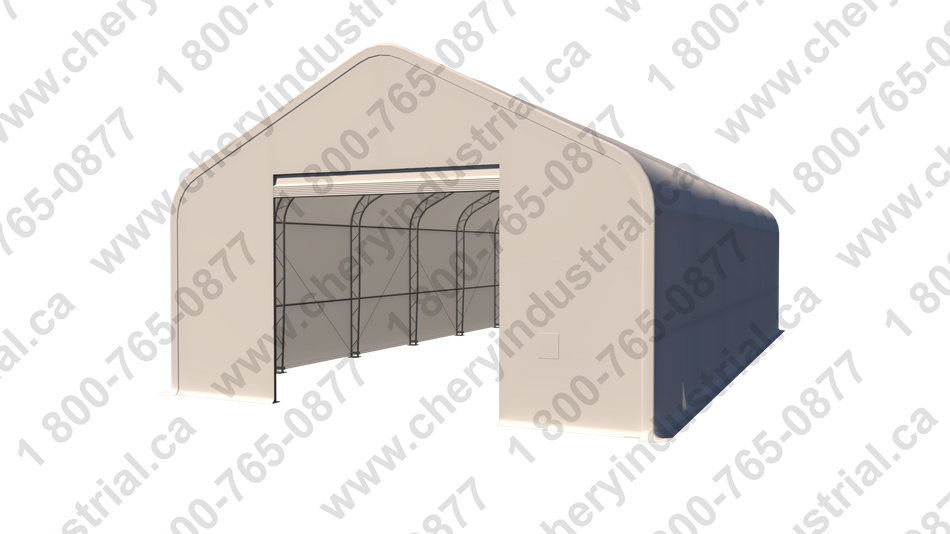 Gold Mountain Double Truss Peak Storage Shelter W30'xL60'xH20'