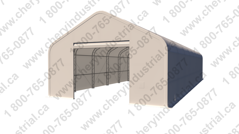 Gold Mountain Double Truss Peak Storage Shelter W30'xL80'xH20'