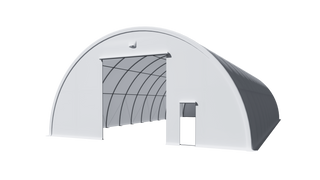 Gold Mountain Single Truss Round Storage Shelter W40'xL80'xH20'