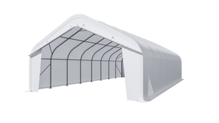 Gold Mountain Single Truss Peak Storage Shelter W20'xL40'xH12'