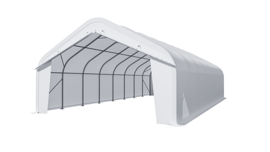Single Truss Peak M Model Storage Shelter W20'xL40'xH12' - Heavy Duty