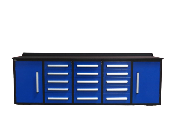 Steelman 10' Garage Cabinet Workbench (15 Drawers & 2 Cabinets)