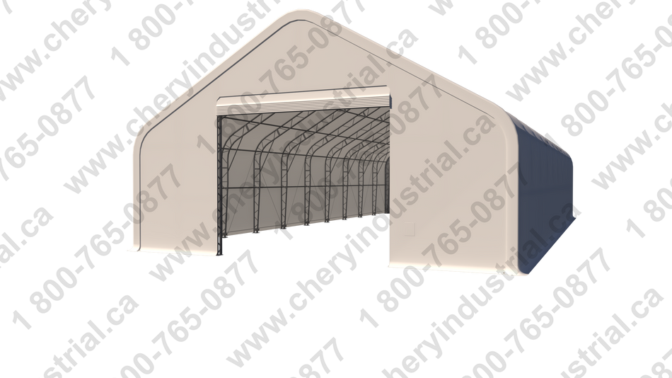 Gold Mountain Double Truss Peak Storage Shelter-W40'xL80'xH23' 8ft Arch spacing- 610g PVC