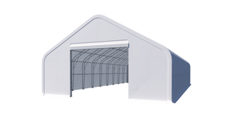 Gold Mountain Double Truss Peak Storage Shelter-W40'xL80'xH23' 8ft Arch spacing