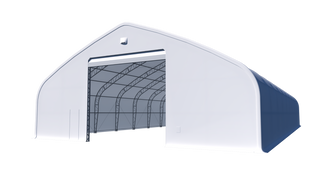 Gold Mountain Double Truss Peak Storage Shelter-W50'xL100'xH23'