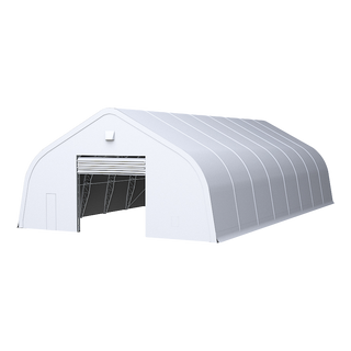 Double Truss Peak M Model Storage Shelter W40'xL80'xH22'