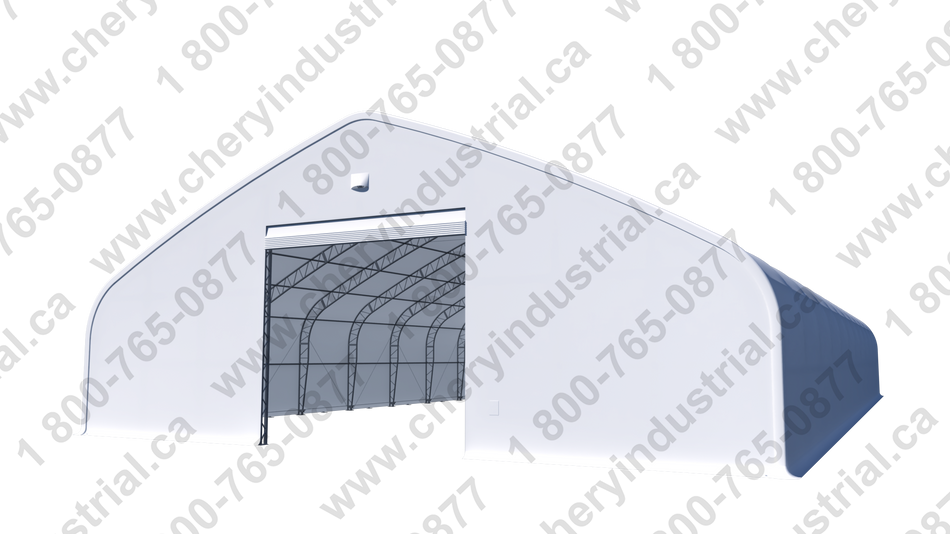 Abri de stockage à double ferme Gold Mountain - L 60 pi x L 120 pi x H 25 pi, espacement des arches de 8 pi