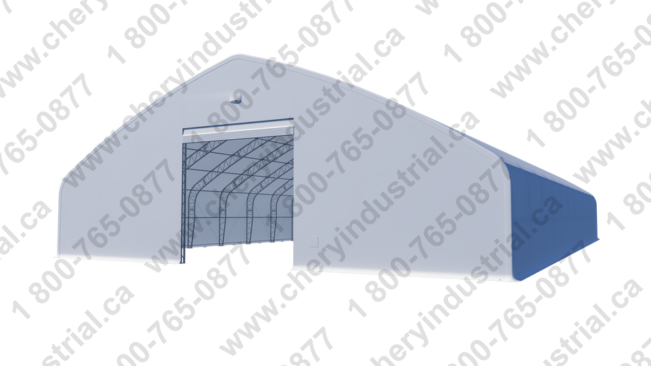 Abri de stockage à double ferme Gold Mountain L70'xL120'xH28' Espacement des arches de 8 pieds