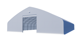 Gold Mountain Double Truss Peak Storage Shelter W70'xL120'xH28'