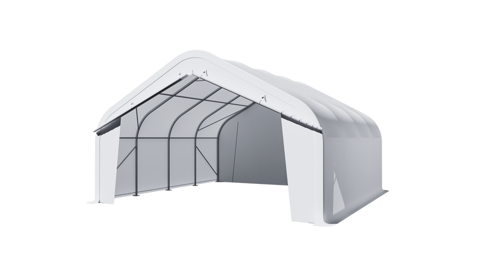 Single Truss Peak M Model Storage Shelter W20'xL20'xH12'