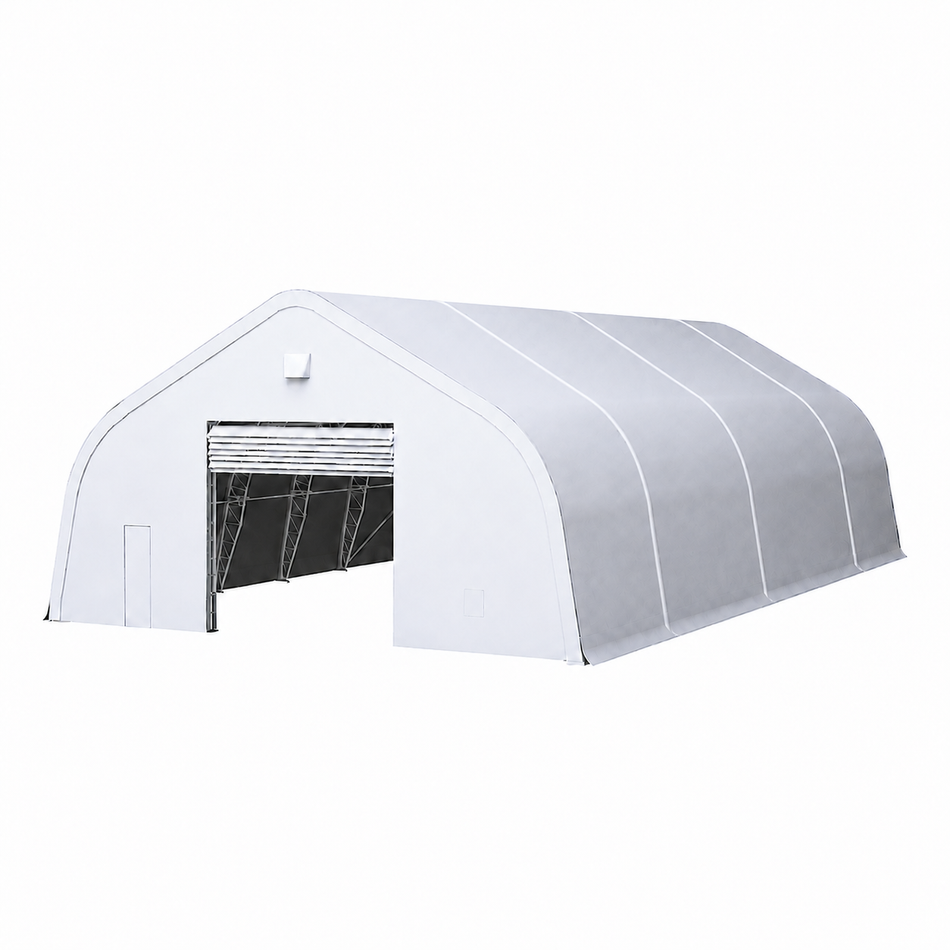 Double Truss Peak M Model Storage Shelter W40'xL40'xH22'