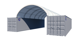Double Truss Shipping Container Canopy Shelter 20'x40'x7' - Model M