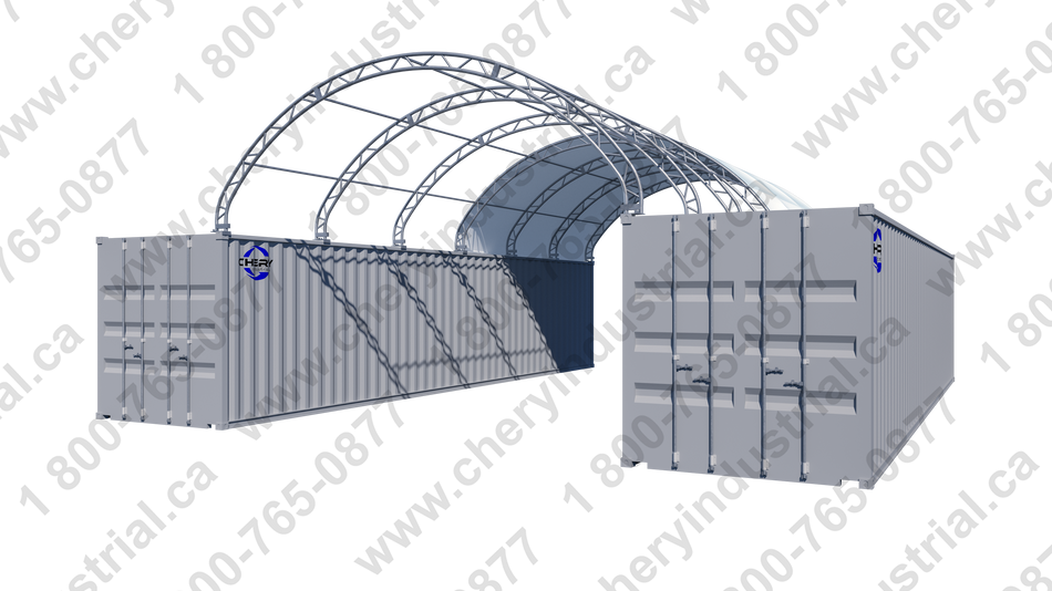 Dome pour conteneur à double ossature Gold Mountain 20'x40'x6.5'