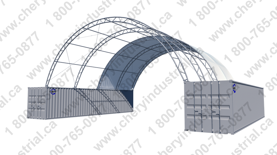 Dome pour conteneur à double ossature Gold Mountain 40'x40'x15'