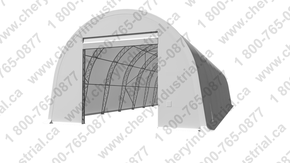 Double Truss Round M Model Storage Shelter W30'xL80'xH20'