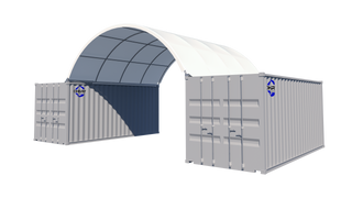 Gold Mountain Single Truss Shipping Container Canopy Shelter 20'x20'x6.5'