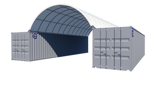 Gold Mountain Single Truss Shipping Container Canopy Shelter 20'x40'x6.5' 1m Arch space
