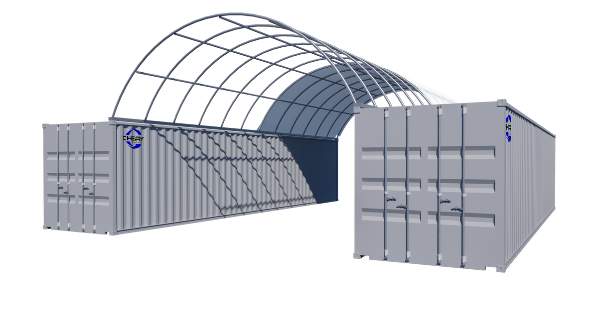 Gold Mountain Single Truss Shipping Container Canopy Shelter 20'x40'x6 ...