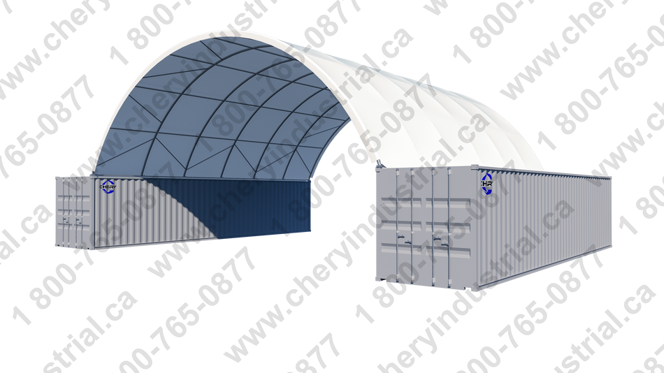 Dome pour conteneur à simple ossature Gold Mountain 40'x40'x11'