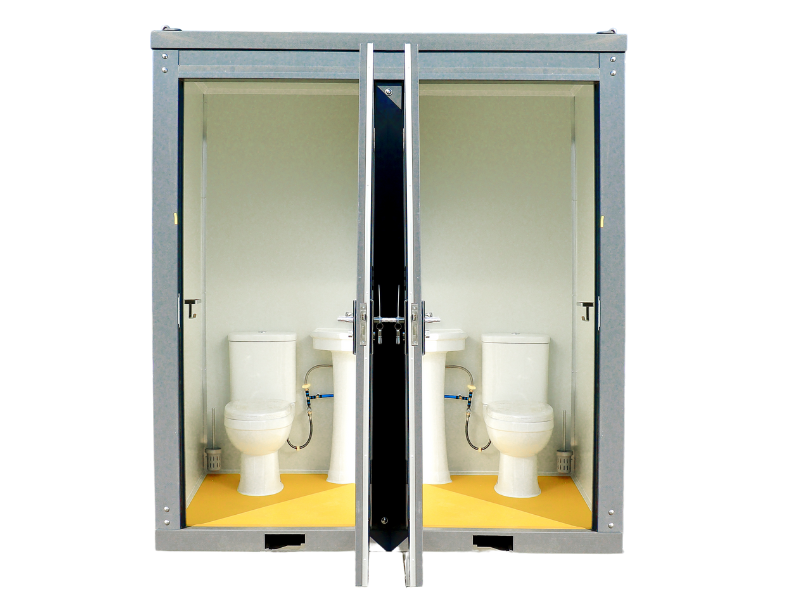 Bastone Portable Restroom 2 Private Toilet Stalls