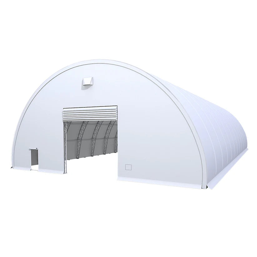 Double Truss Round M Model Storage Shelter W60'xL120'xH30'