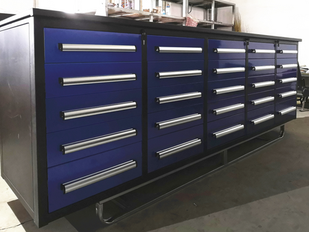 Steelman 10' Workbench with Storage Drawers (25 Drawers)