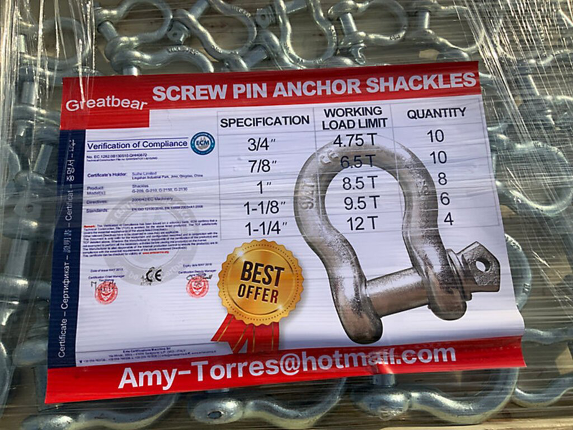 Greatbear Screw Pin Anchor Shackles 