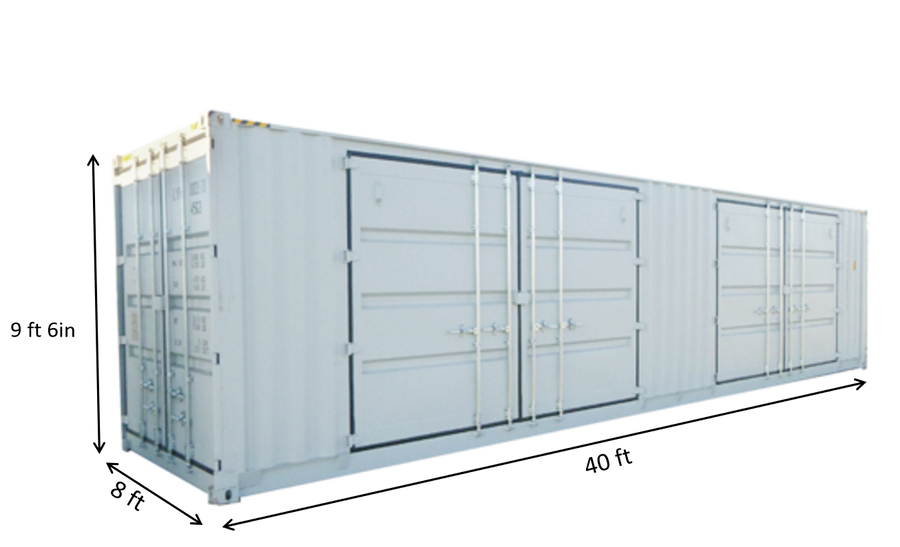 40ft High Cube Container with 2 Side Doors