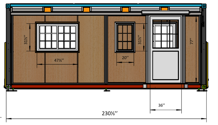 Maison préfabriquée extensible mobile Bastone 15 pi x 20 pi